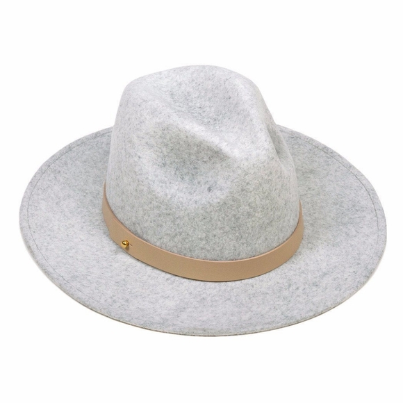LACK OF COLOR THE MACK GREY FEDORA HAT SIZE 57CM (M) - Picture 3 of 17